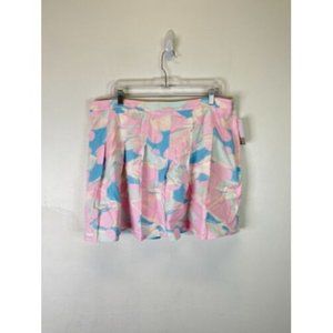 BP Womens Mini Skirt Pink and Blue Floral Size-1X NWT